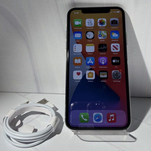 Apple iphone 64gb silver - apple, x